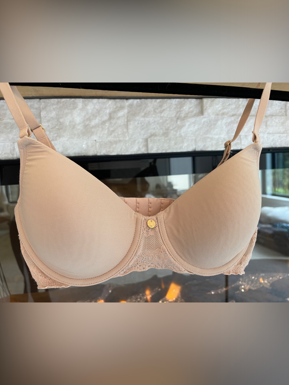 Natori’s Bliss Perfection “CAFE” / Nude Lace-Back Intimates Bra